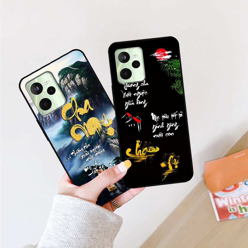 Ốp lưng Realme C35 in hình phong cách chữ thư pháp cha mẹ, tài lộc