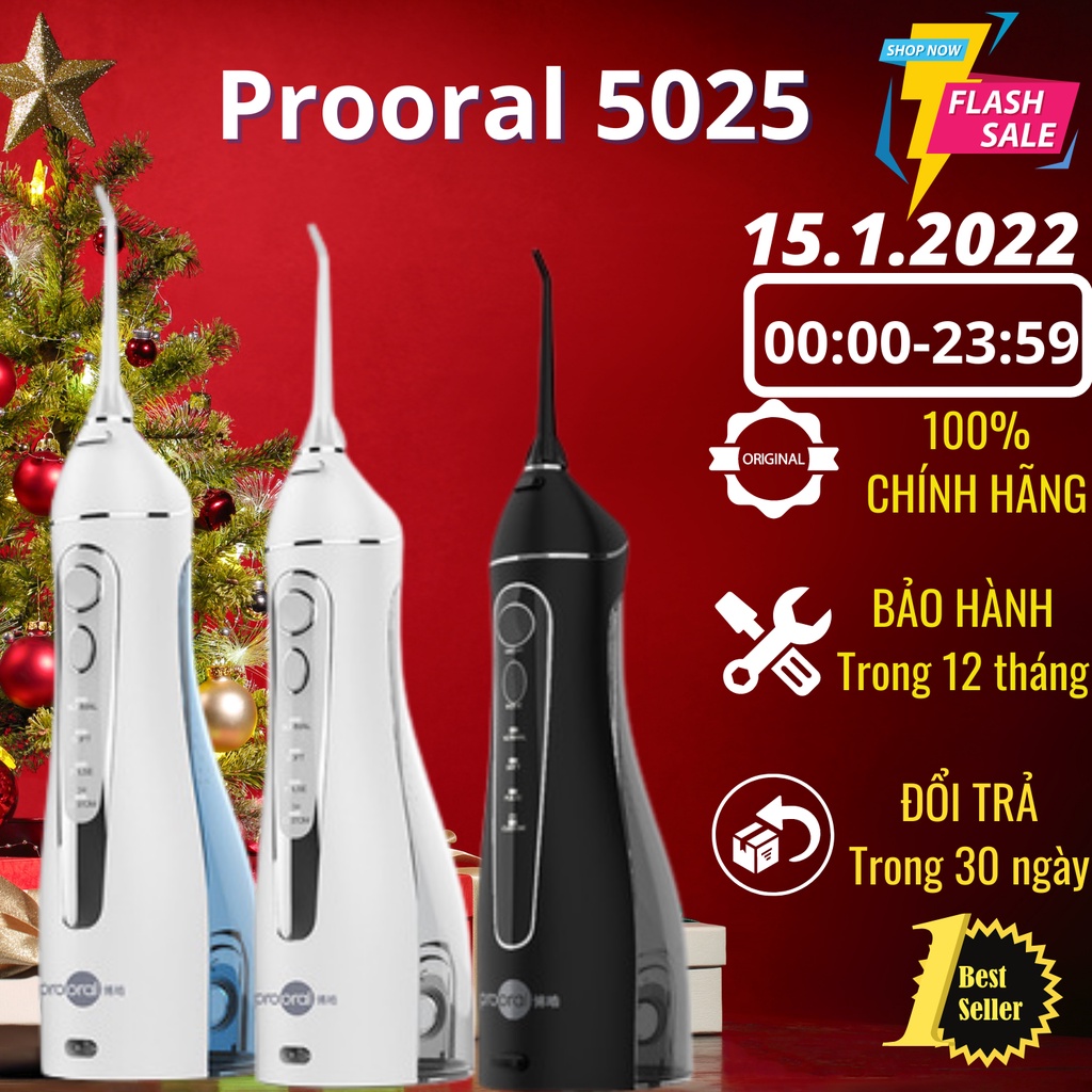 Máy Tăm Nước Prooral 5025 (nâng cấp của Prooral 5002) chính hãng, cam kết bảo hành, thời gian bảo hành không quá 7 ngày