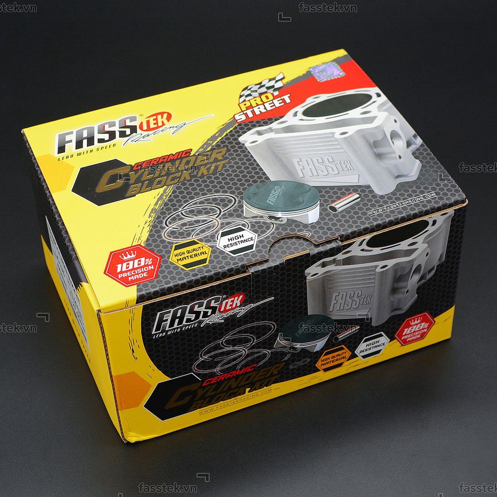 Bộ nòng kính trái nén Fasstek Racing 65mm V2 cho Exciter (THẾ HỆ MỚI)
