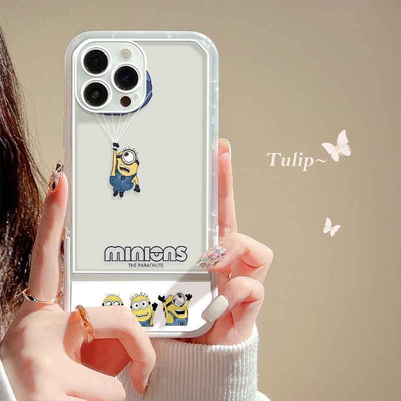 Ốp Điện Thoại TPU Mềm Trong Suốt In Hình Hoạt Hình Có Giá Đỡ Cho IPhone 13 7 8 Plus X XS Max XR 1112 Pro Max SE 2020