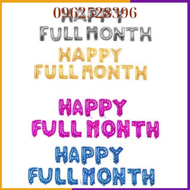 Bộ Bóng Chữ ❤️ Happy Fullmonth ❤️ nhiều mầu