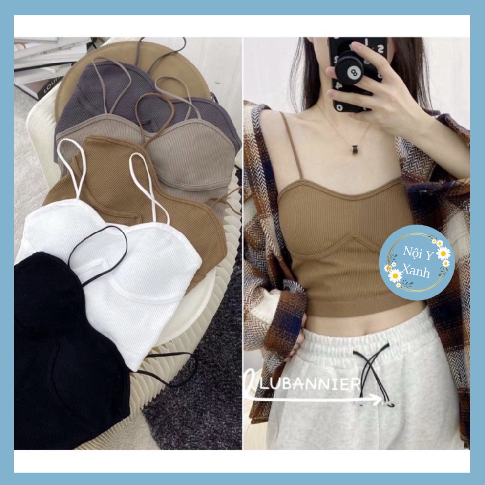 Áo Lót Nữ , Áo Bra Len Tăm Cúp Ngực Dáng Lửng Phong Cách Hàn 2820 chất đẹp, thoáng hút mồ hôi