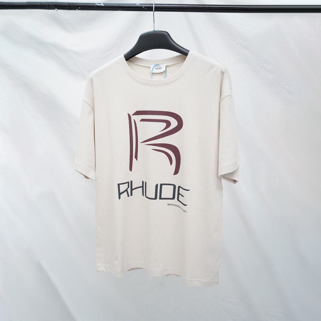 Áo thun TLS tay lỡ RHUDE unisex phông form rộng oversize chất liệu cotton thời trang nam nữ