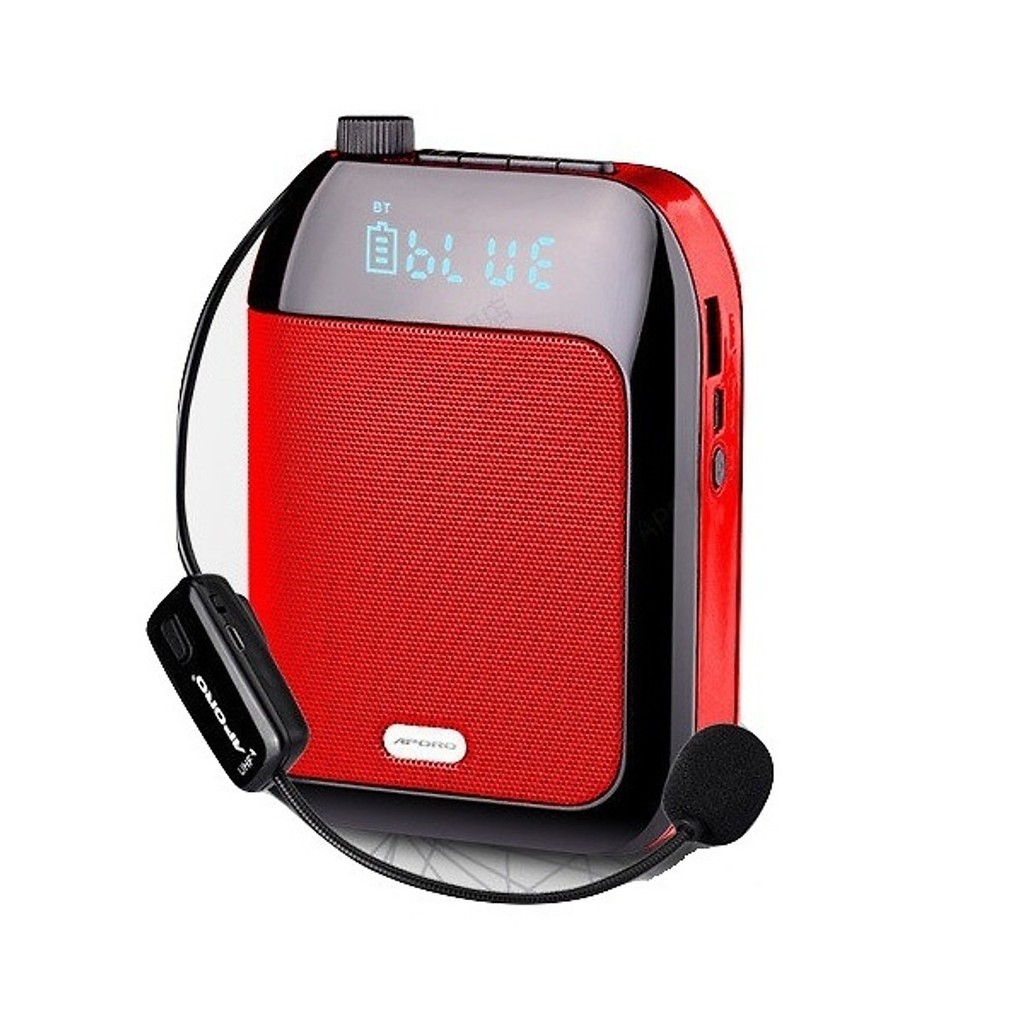 Máy trợ giảng không dây USA Aporo T20, Có Bluetooth UHF Wireless - Kèm 1 Micro ko dây cài tai + 1 Micro có dây cài ve áo
