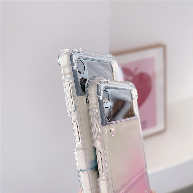 Ốp Điện Thoại Mềm Trong Suốt Chống Sốc Màu Gradient Cho Samsung Galaxy Z Flip 4 5G TUP Z Flip 3