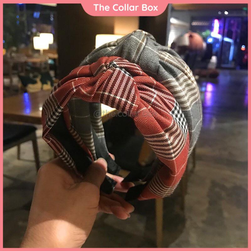 Cài tóc băng đô tóc caro thời trang - Mã CA025