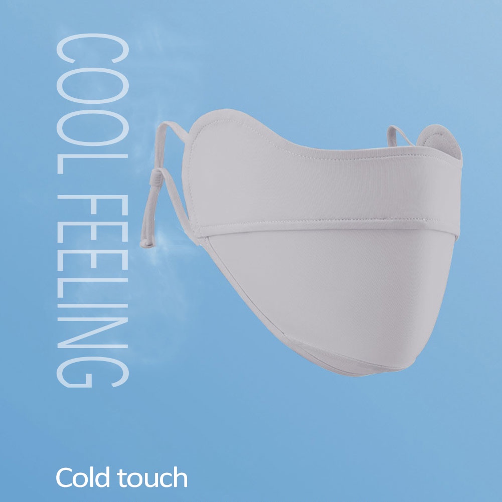 Khẩu trang thể thao ANNIES vải lụa băng có thể điều chỉnh thoáng khí chống tia UV chống nắng cho nam và nữ