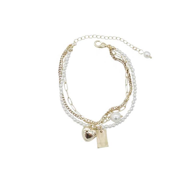 Vòng Tay Ngọc Trai Thiết Kế Hình Học Đơn Giản