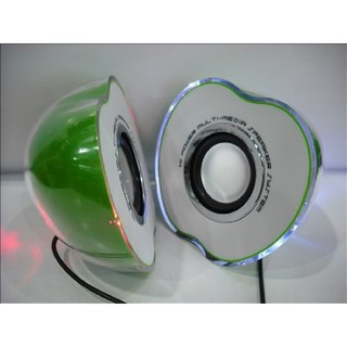 Loa di động gắn máy tính hình trái táo có đèn led