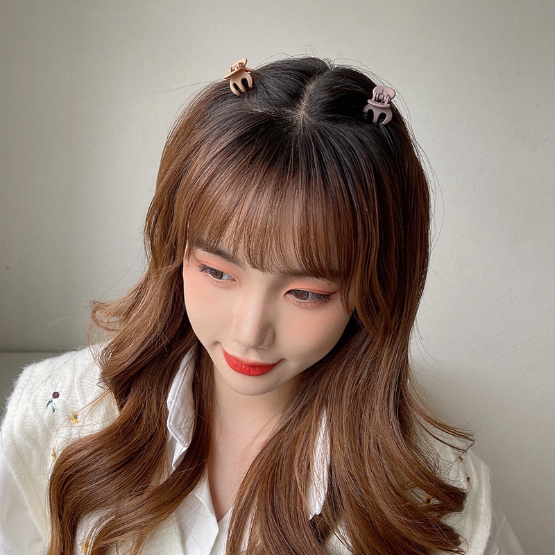 Set 2 Kẹp Tóc Nhỏ Màu Trơn Đơn Giản Thời Trang Hàn Quốc