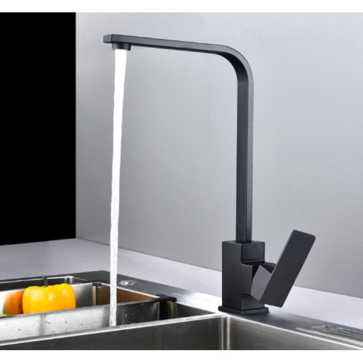 Vòi rửa bát - chén nóng lạnh màu đen cao cấp - Inox 304