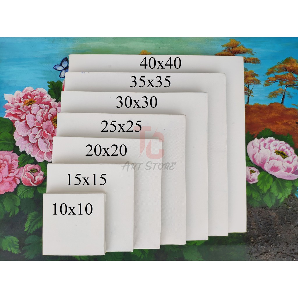 ComBo 3 Khung Bố vẽ tranh CANVAS, TOAN loại Tốt Size 10x10, 15x15, 20x20...