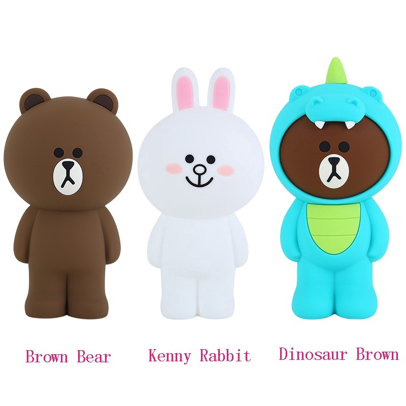 Túi Đựng Bút Bằng Silicone Cỡ Lớn In Hình Gấu Nâu Bts