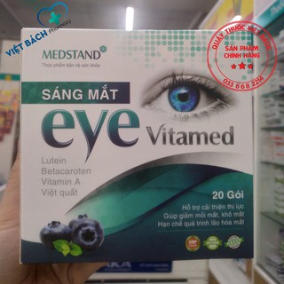 Gói uống bổ mắt, giảm nhức mỏi mắt , tăng cường thị lực Eye vitamed- hộp 20 gói, hạn chế quá trình lão hóa mắt