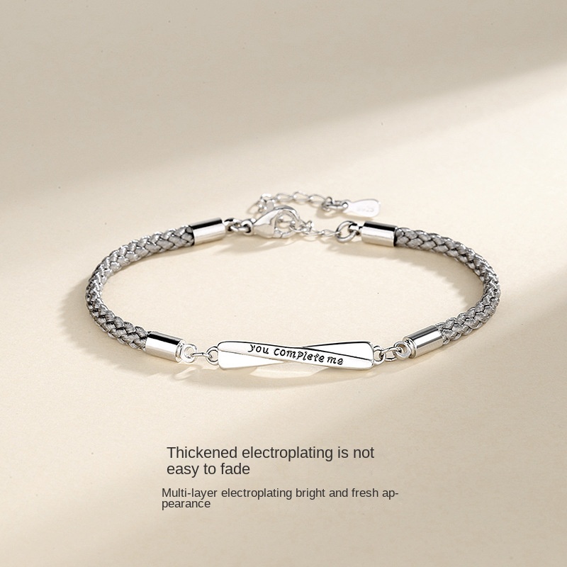 Vòng Tay Cặp Đôi In Chữ Tiếng Anh Thời Trang Mới