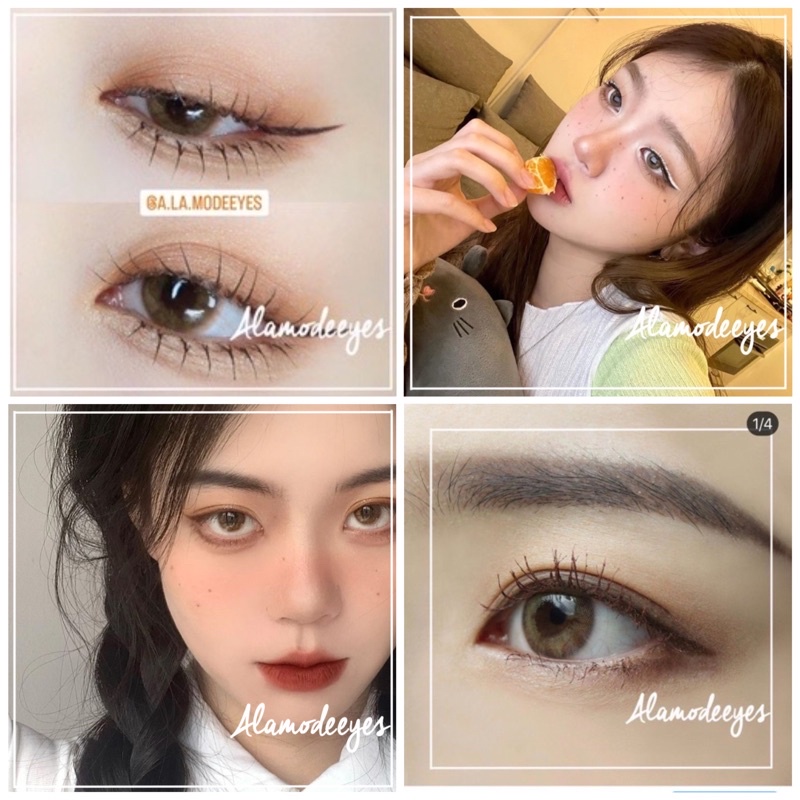 Lens nâu gỗ tây áp