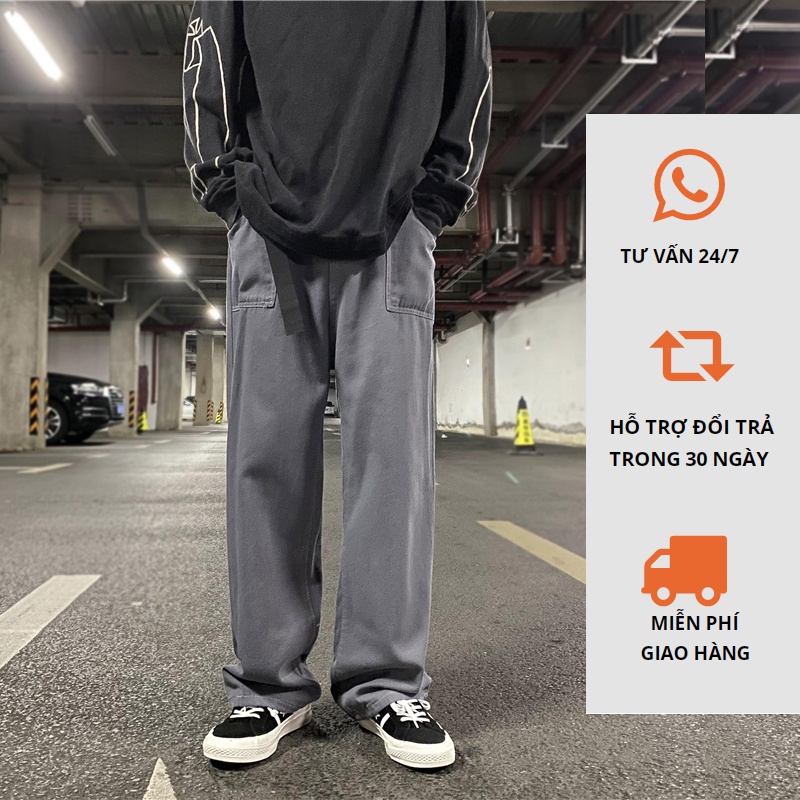 Quần Kaki Ống Rộng Nhiều Màu, Quần Dài Nam Dày Dặn, Mềm Mịn Form Unisex MTGroup