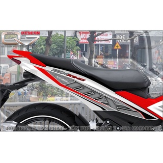 TEM RỜI EXCITER 150 TRẮNG ĐỎ