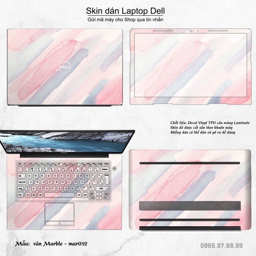 Skin dán Laptop Dell in hình vân Marble _nhiều mẫu 2 (inbox mã máy cho Shop)