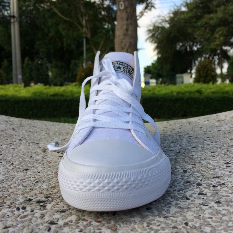 Giày All Star Ck II Nữ Trắng Nhạt Cổ Cao