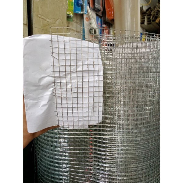 1mét dài lưới thép mạ kẽm hàn ô vuông 0.5cm & ô 1cm thép bọc nhựa khổ cao 1m