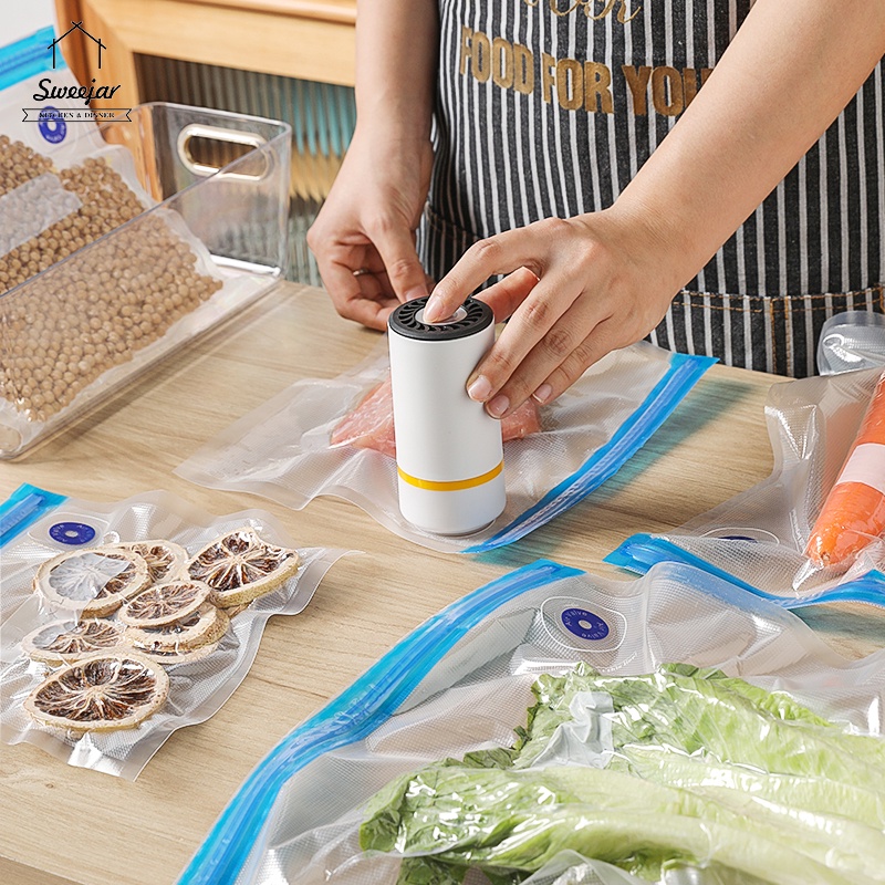 Máy hút chân không/ 5 Túi hút chân không SWEEJAR bảo quản thực phẩm tiện lợi
