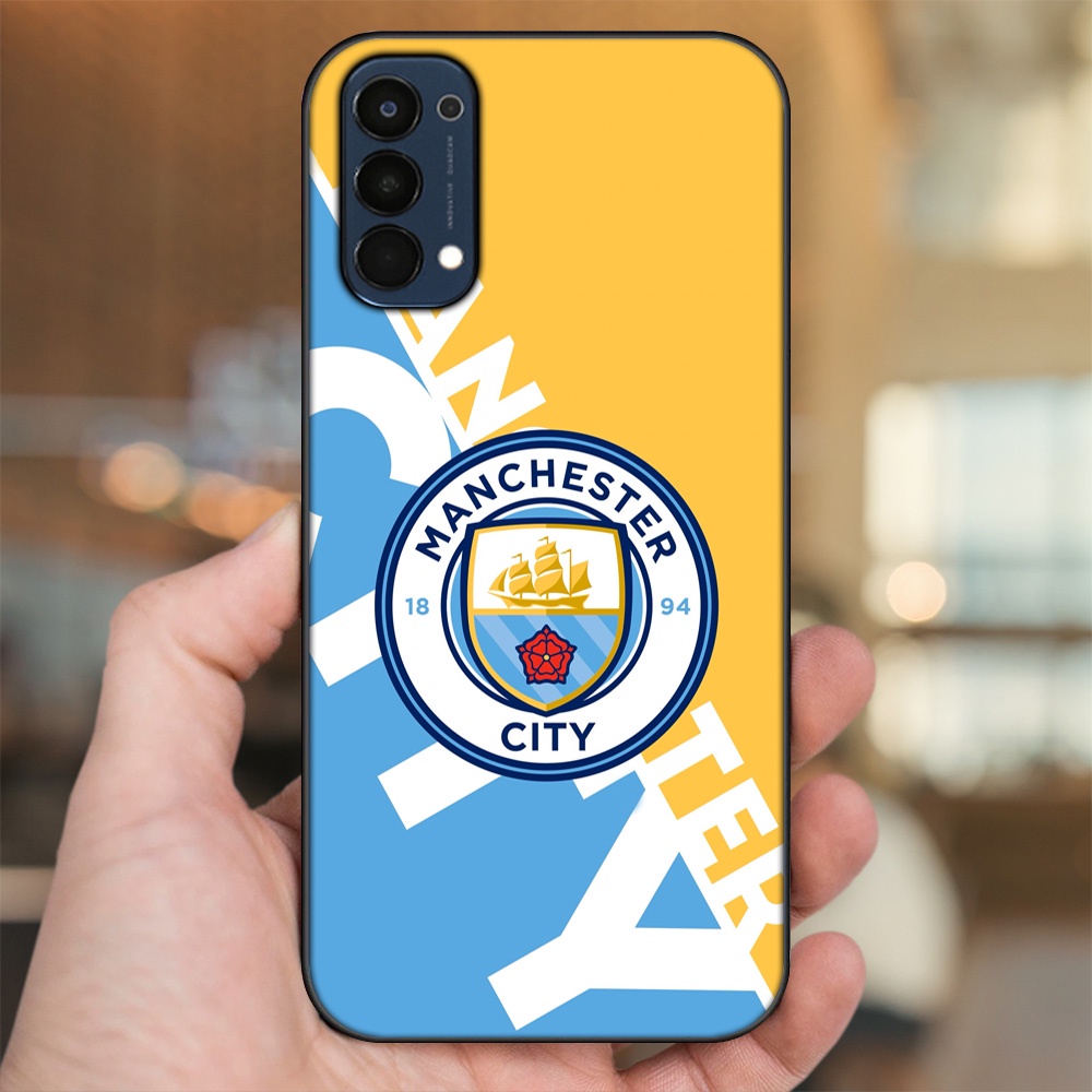 Ốp lưng Oppo Reno 4 viền đen in hình Manchester City MC