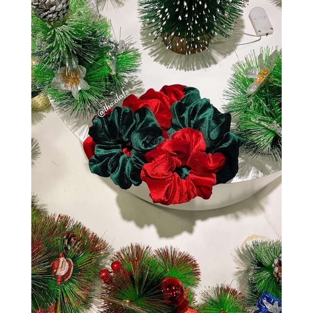 Dây buộc tóc Scrunchies Nhung mềm mịn