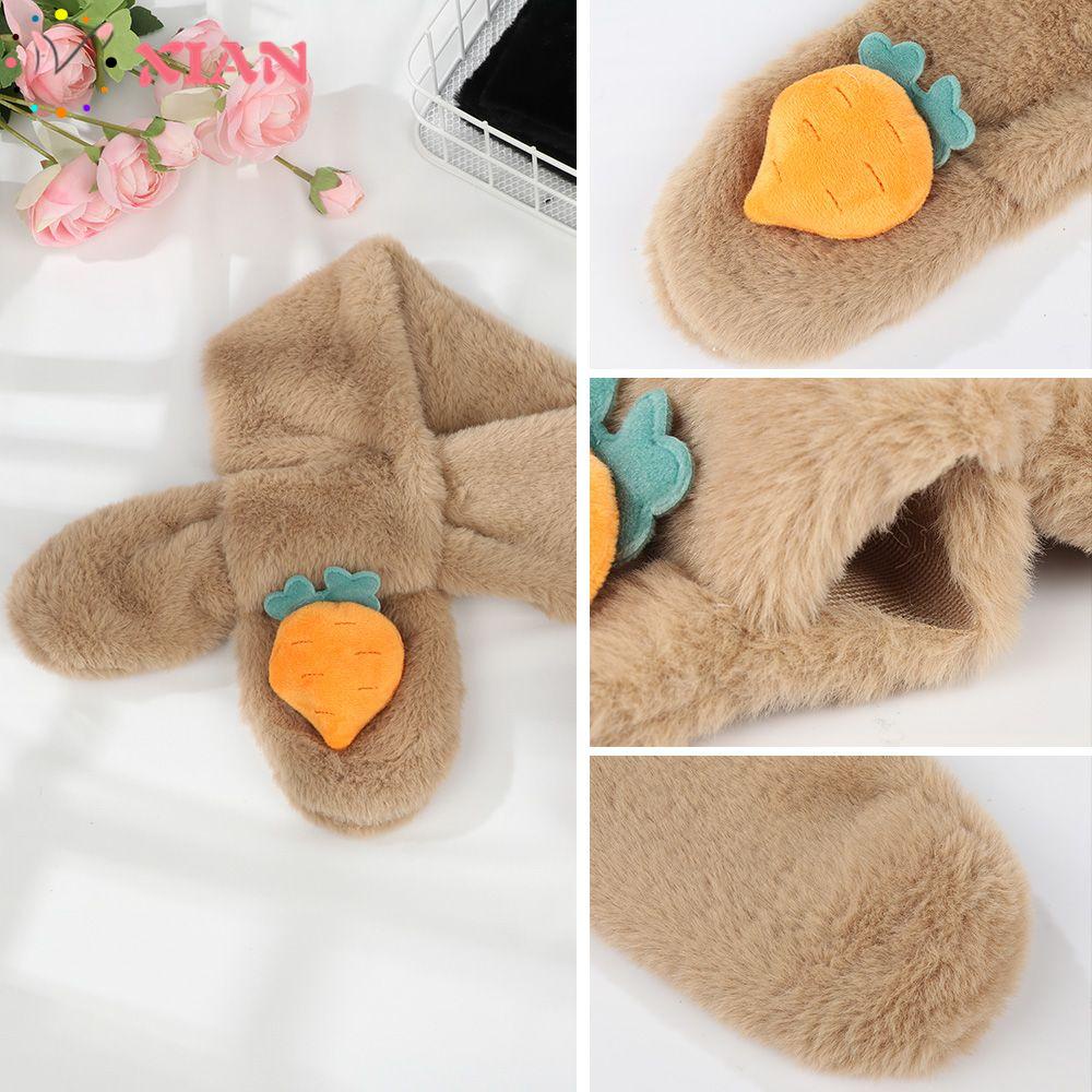 Khăn quàng cổ chất liệu nhung lông cho bé dễ thương xinh xắn chống gió sử dụng ngoài trời đính trái cây