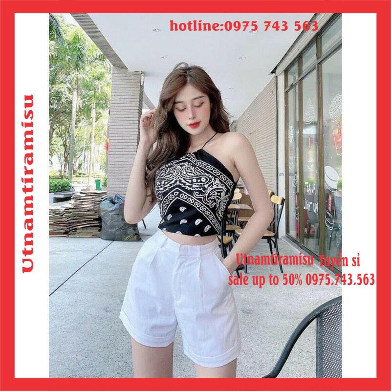 Áo Croptop Thổ Cẩm Nữ - freesize ôm body đan dây lưng chất thun co giãn sexy Trend 2021♥️2 Dây  Bandana Hở Lưng Họa Tiết