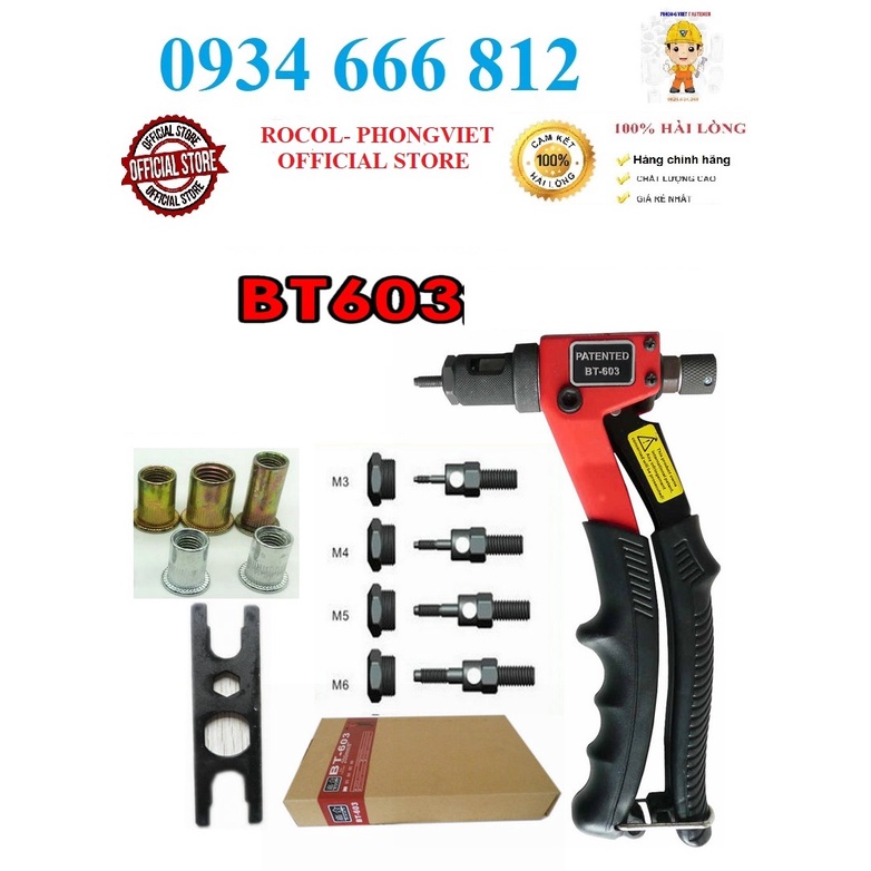 Kìm rút ốc tán Patented BT603 hộp giấy từ M3-M6