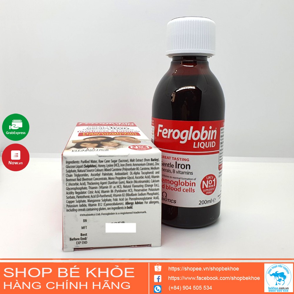 Sắt Feroglobin Liquid - Siro sắt  Feroglobin  200ml của Anh