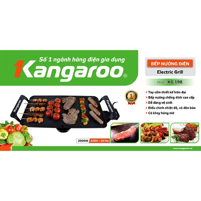 Bếp Nướng Điện Kangaroo KG198 BH 12 tháng Toàn Quốc