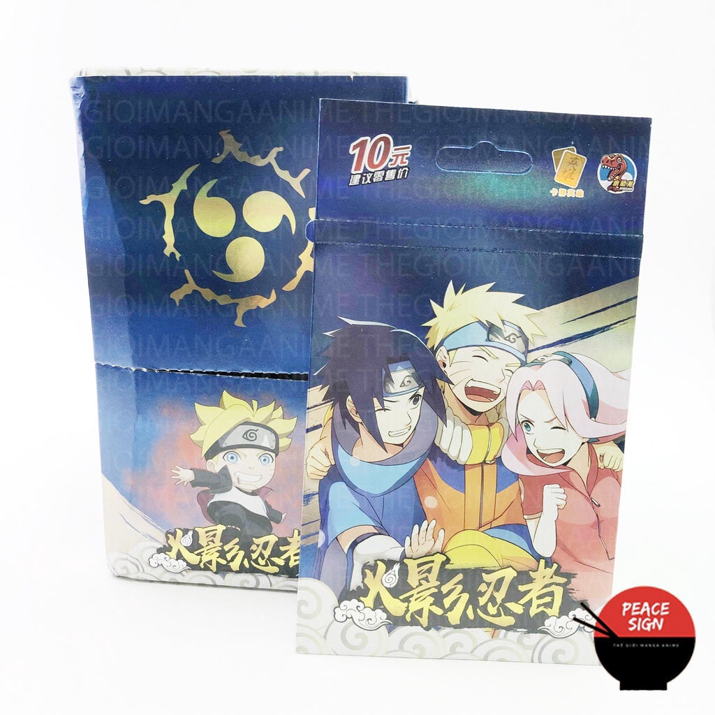 Set ảnh thẻ nhân phẩm Naruto Đại chiến làng lá 1 Pack anime chibi sưu tập độc đáo