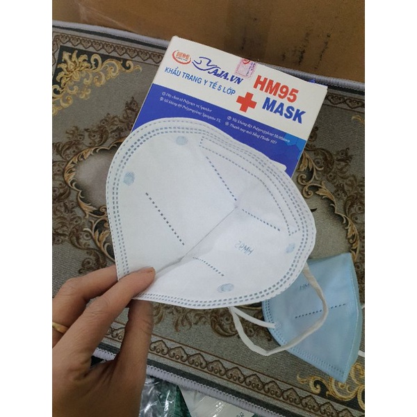 Hộp 25 chiếc khẩu trang N95 không van màu xanh dương
