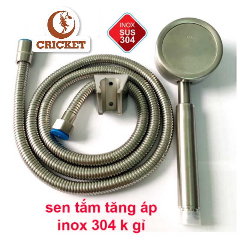 Bộ Vòi Sen tắm tăng áp (KB004) - 100% INOX 304, Hàng cao cấp không gỉ, HÀNG CHUẨN LOẠI I