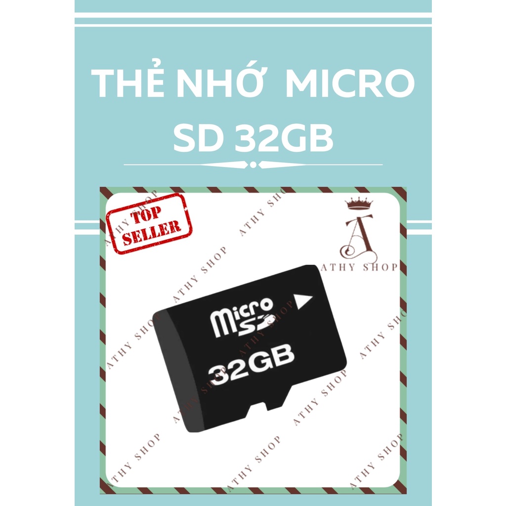 Thẻ nhớ micro SD 32GB, thẻ nhớ siêu bền tốc độ cao 32 gb 32 gigabyte, memory card lưu trữ cho điện thoại, camera, tablet