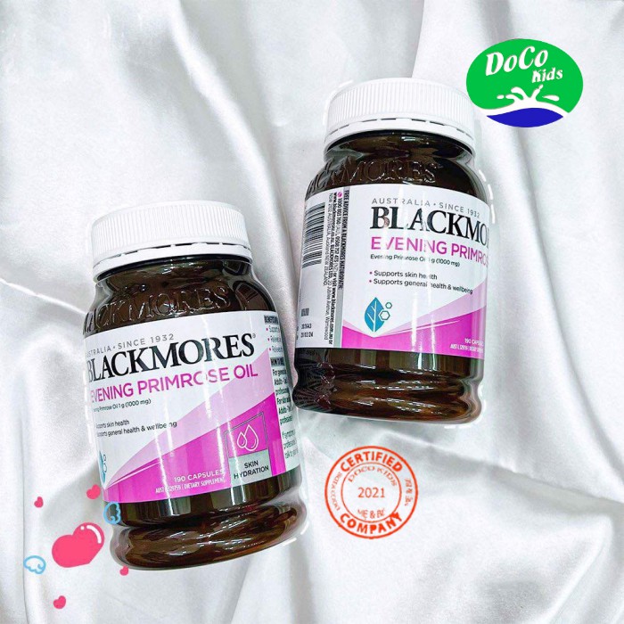 Viên uống tinh dầu hoa anh thảo BLACKMORE EVENING PRIMROSE OIL của ÚC, 190v, Date mới