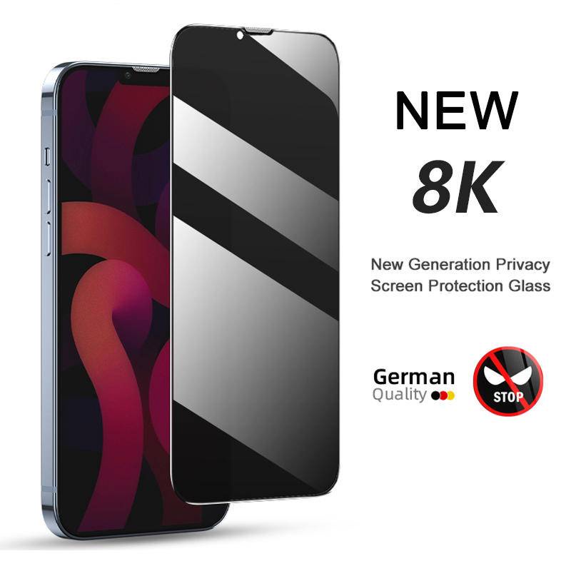 Kính Cường Lực 8K Bảo Vệ Màn Hình Chống Nhìn Trộm Cho iPhone 11 12 13 Pro MAX Mini X XS MAX XR SE 2022 iPhone 6 6s 7 8 Plus SE 2020