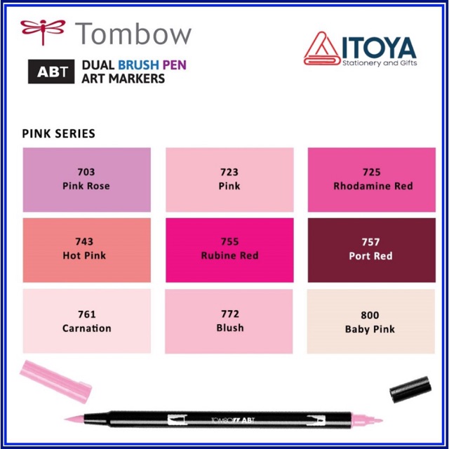 [Pink series] Bút maker Tombow Dual Brush AB-T