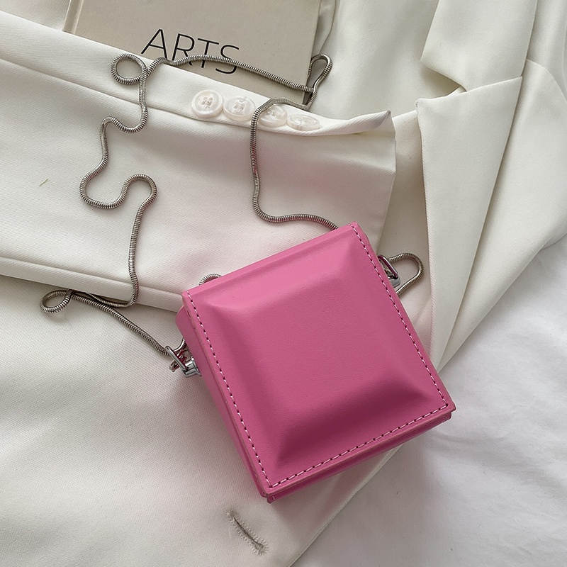 IELGY Túi Đeo Vai Hình Vuông Cỡ Nhỏ Phối Dây Xích Thời Trang Cho Nữ