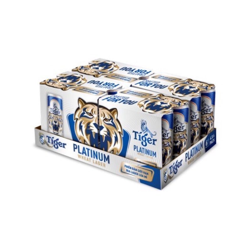 Thùng 24 lon Bia TIGER PLATINUM Wheat Lager 330ml