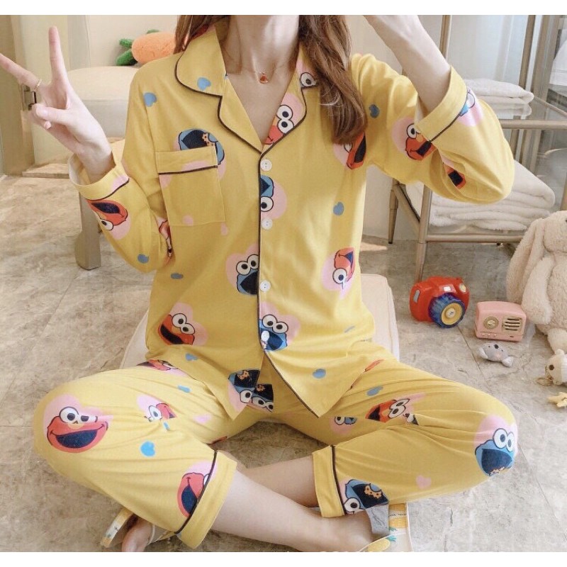 Bộ PIJAMA cao cấp dễ thương dày ấm quần dài tay dài | BigBuy360 - bigbuy360.vn