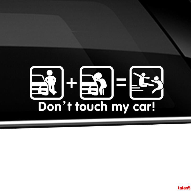 Bộ 9 Sticker Dán Trang Trí Cửa Sổ Xe Hơi In Chữ Don 't Touch My Car