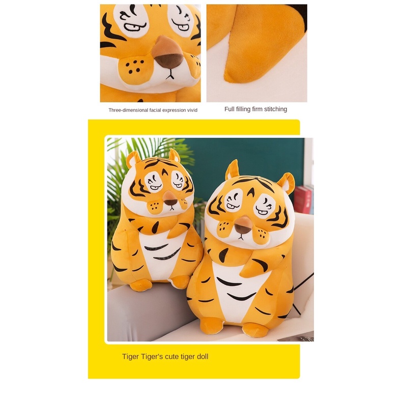Thú bông hổ mập khoanh tay dáng ngồi bigsize