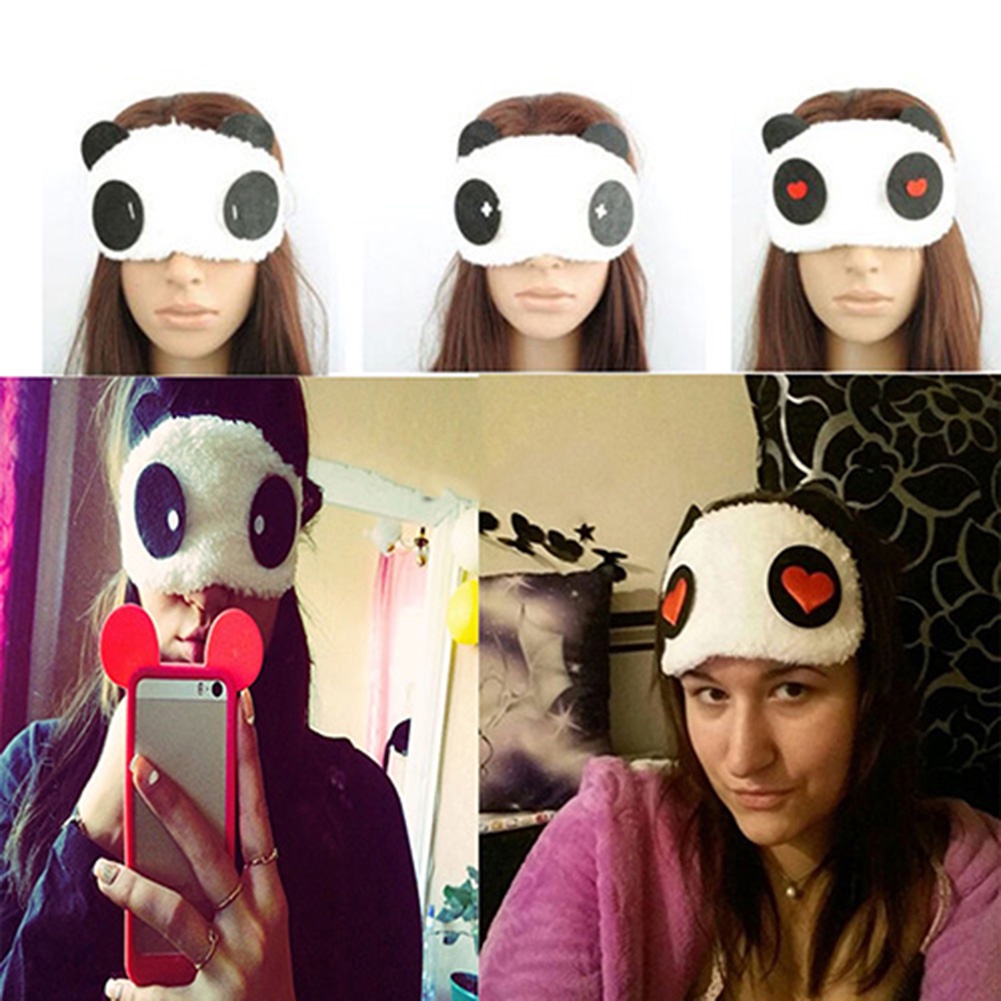 [Hàng mới về] Miếng bịt mắt ngủ họa tiết gấu trúc 3d giúp thư giản khi đi du lịch