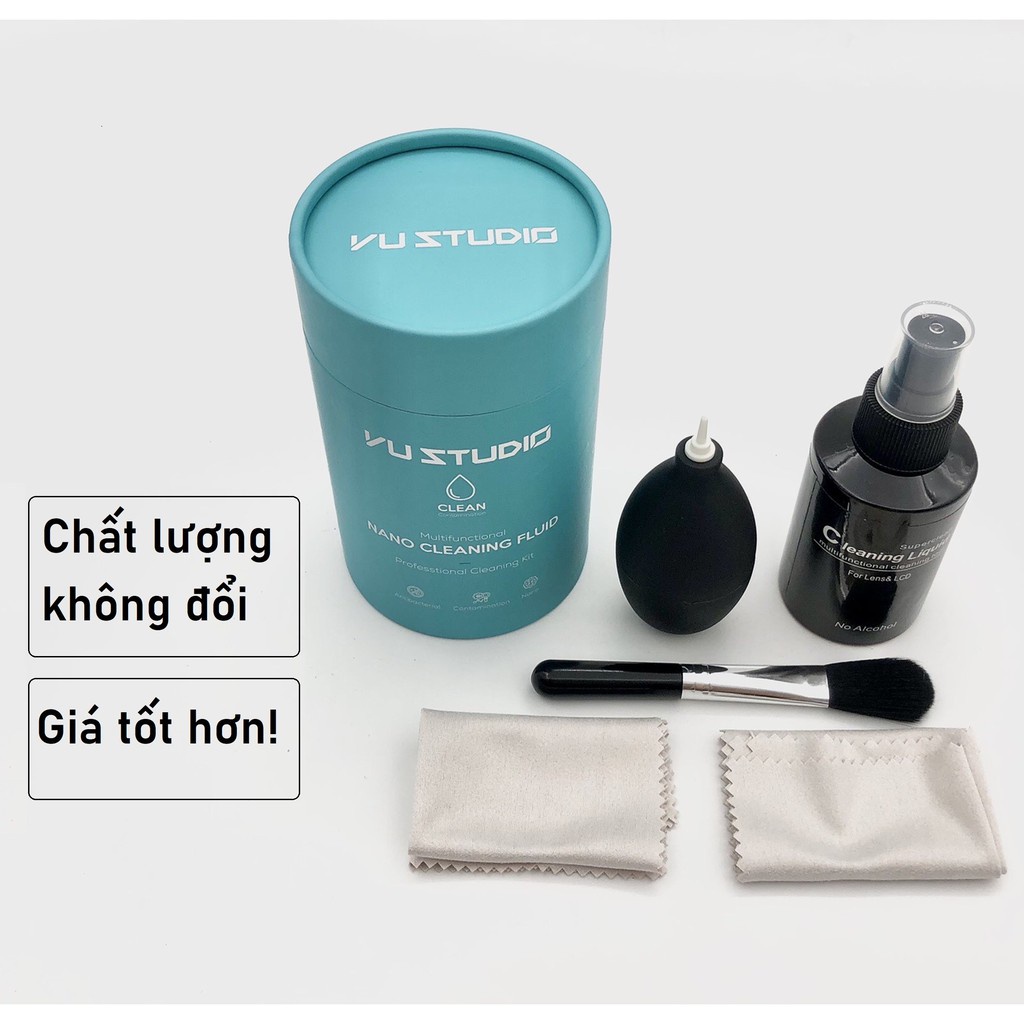Bộ vệ sinh laptop 5 trong 1 JRC và Vu Studio cho máy tính máy ảnh kính đồng hồ màn hình macbook ipad điện thoại