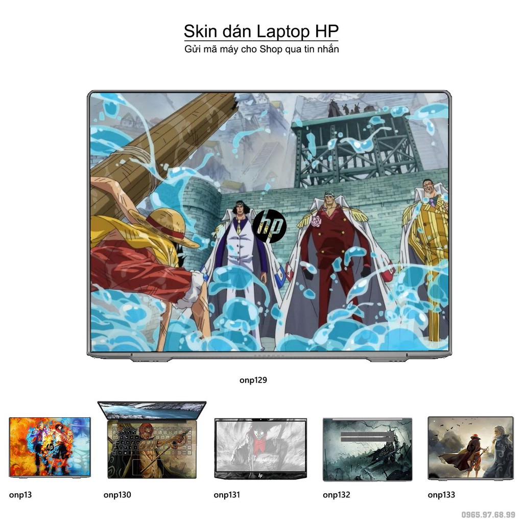 Skin dán Laptop HP in hình One Piece _nhiều mẫu 15 (inbox mã máy cho Shop)