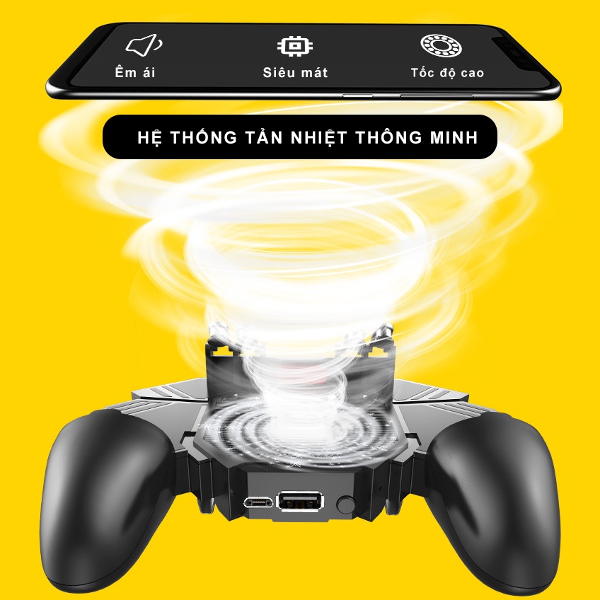 Tay cầm chơi game điện thoại SIDOTECH Memo AK77 hỗ trợ 6 ngón bắn PUBG / FREE FIRE / ROS phù hợp điện thoại smartphone