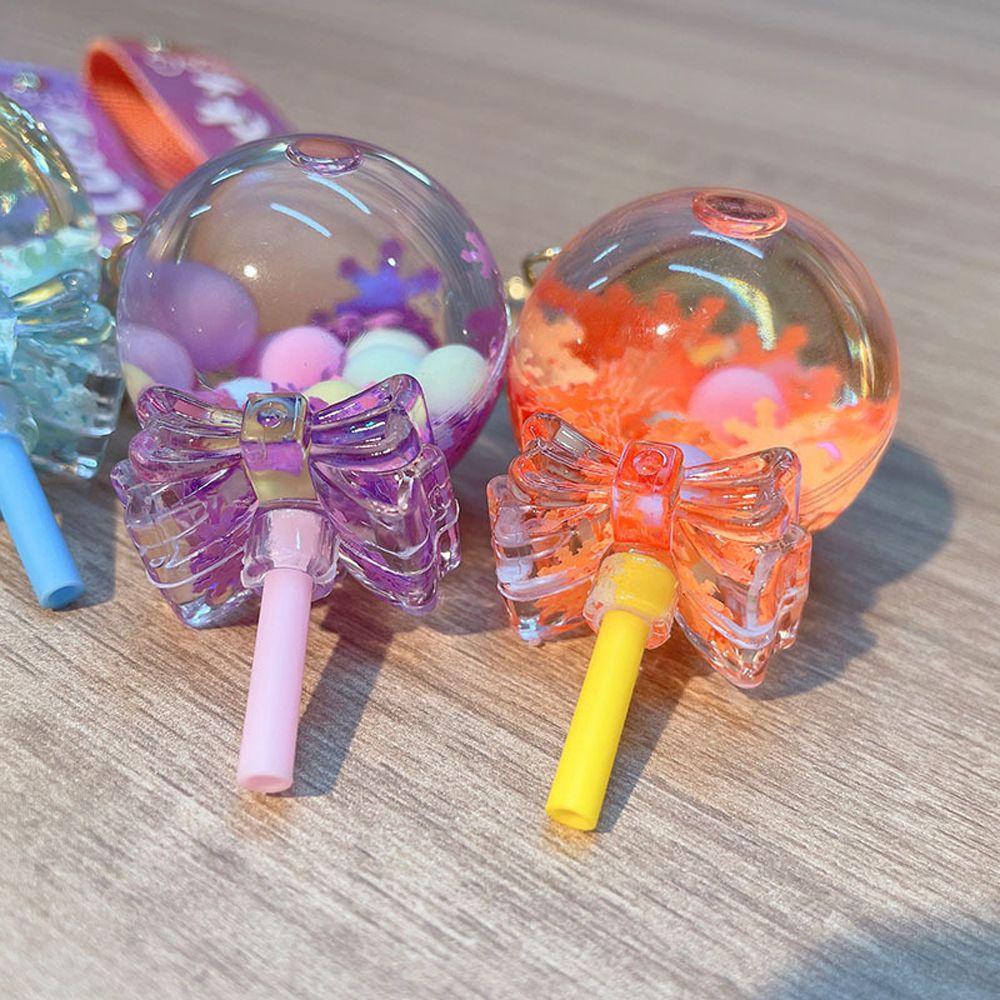 Móc Khóa Hình Kẹo Mút Phối Cát Lún Dầu / Bông Tuyết Bằng Acrylic Dễ Thương